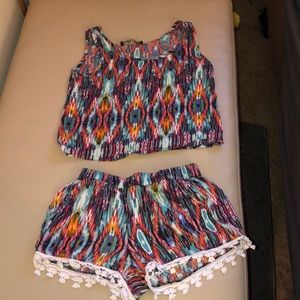 Multicolor shorts set